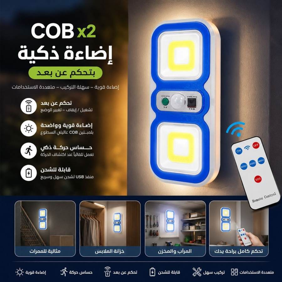 مصباح حائط COB مزدوج ذكي - منتج مشابه
